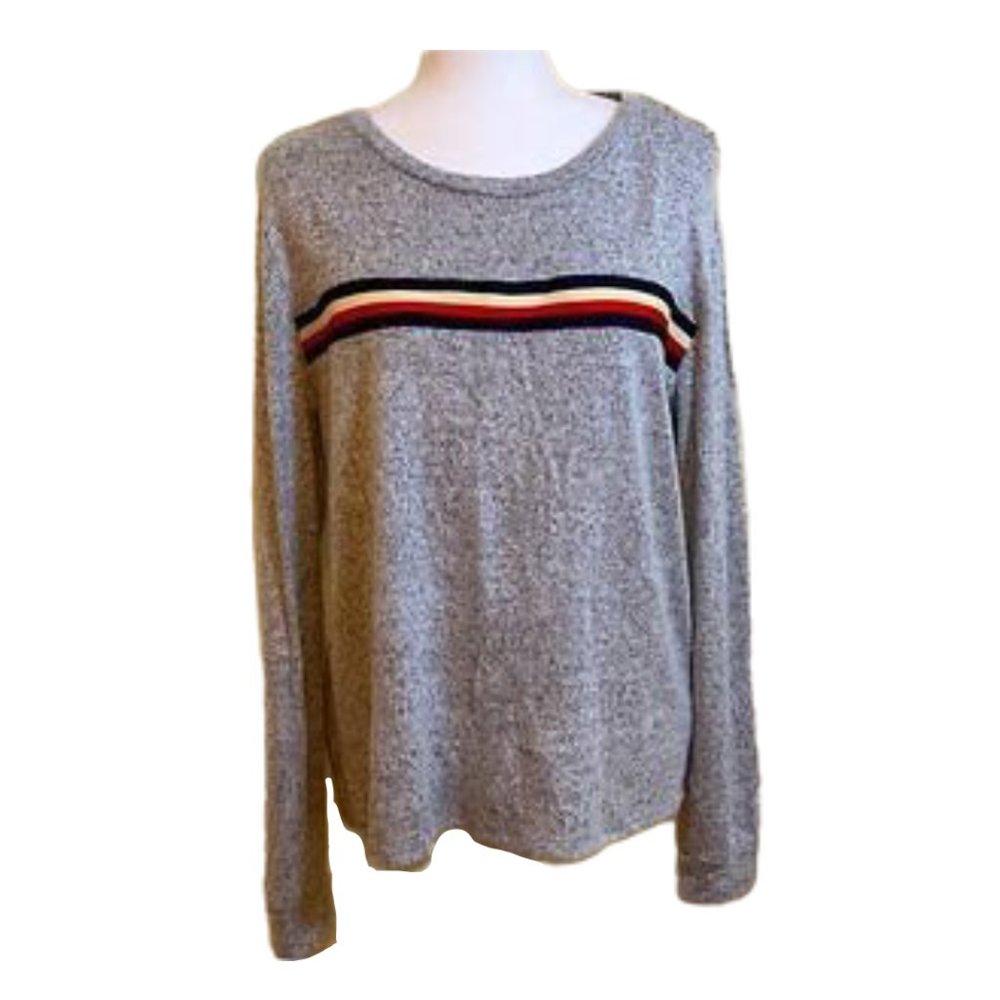 [gaze] Lightweight gray heathered sweater